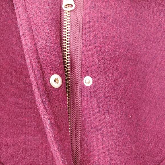 J. Crew Chateau Parka in Italian Stadium Cloth Wool Burgundy Red G9093 Size 4 - Picture 5 of 9